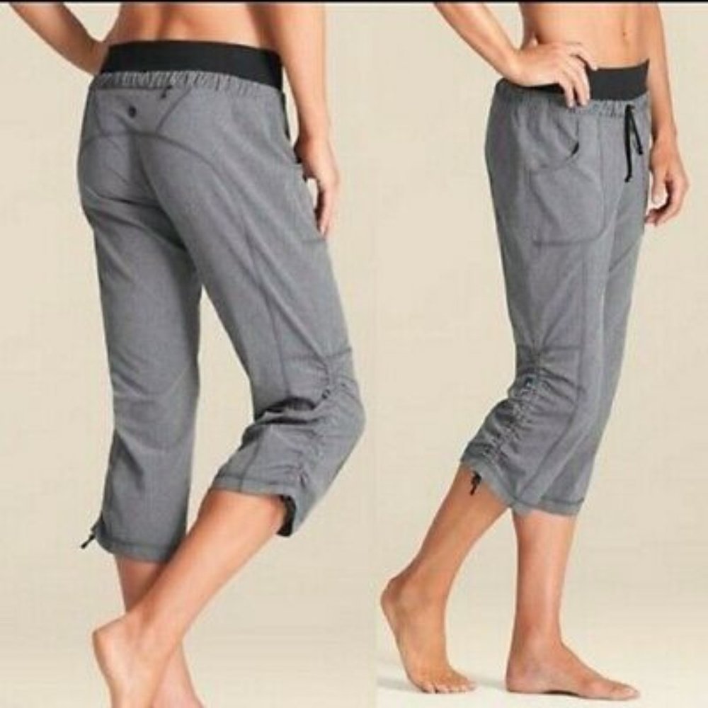 Athleta Gray Allegro Capri Pants